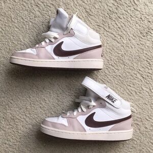 NIKE/“DUNKS”MAUVE,BURGUNDY & WHITE SNEAKERS